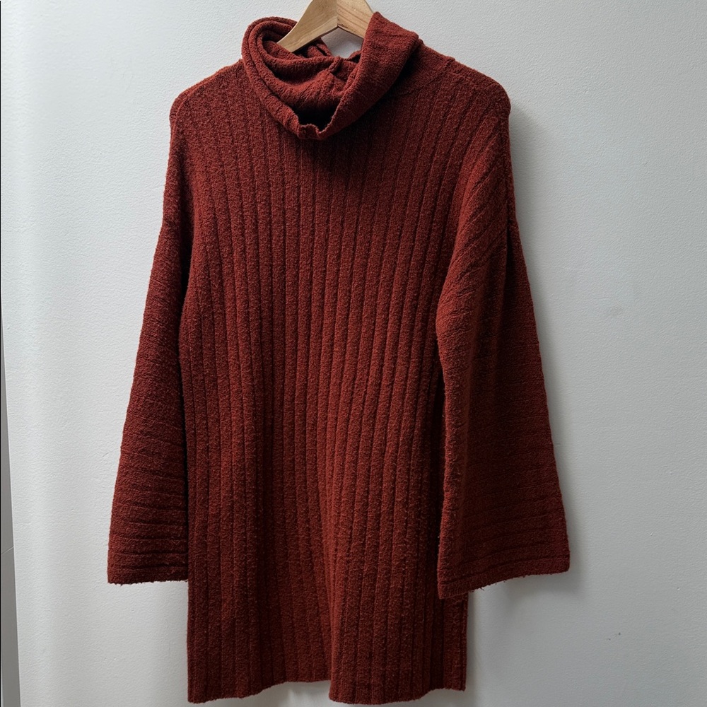Mi Ami for Francesca’s Rust Ribbed Cowl Neck Sweater | Size M